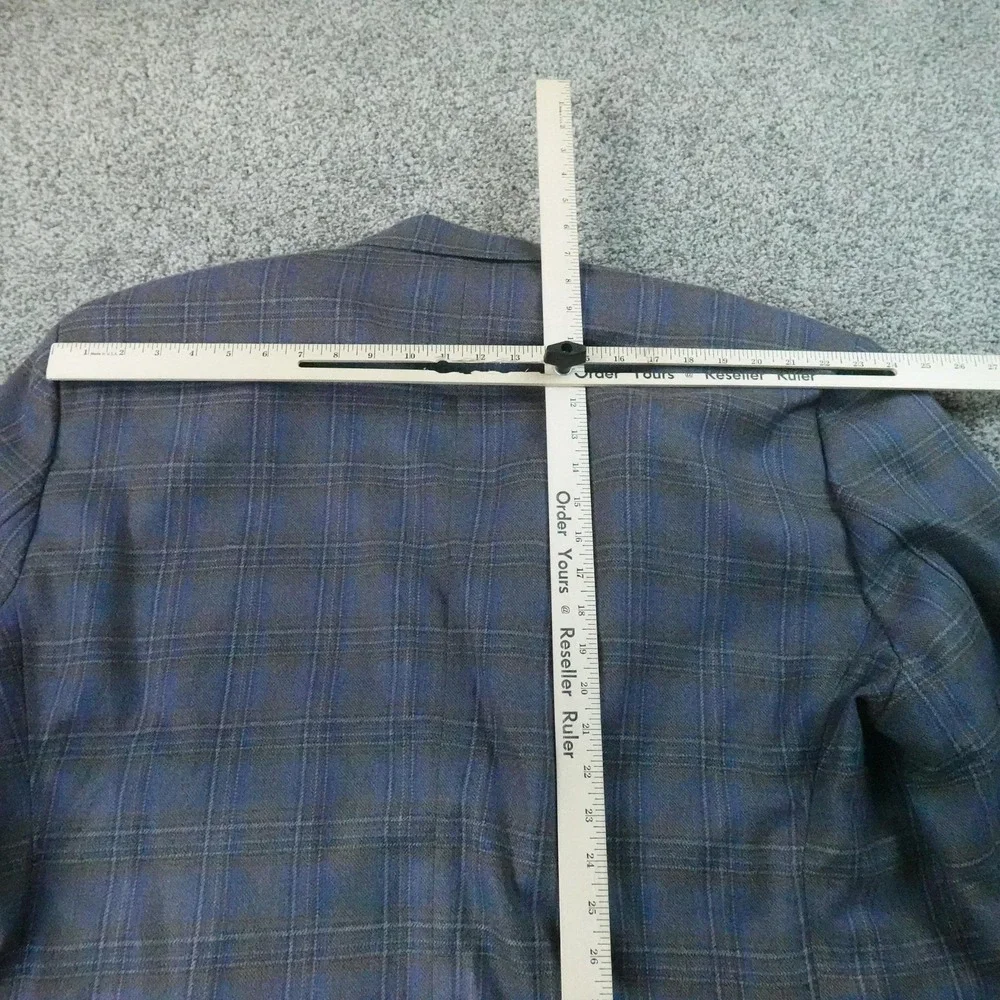 NEW Stafford Blazer Mens 54S Gray Plaid Wool Unstructured Sport Coat Suit Jacket